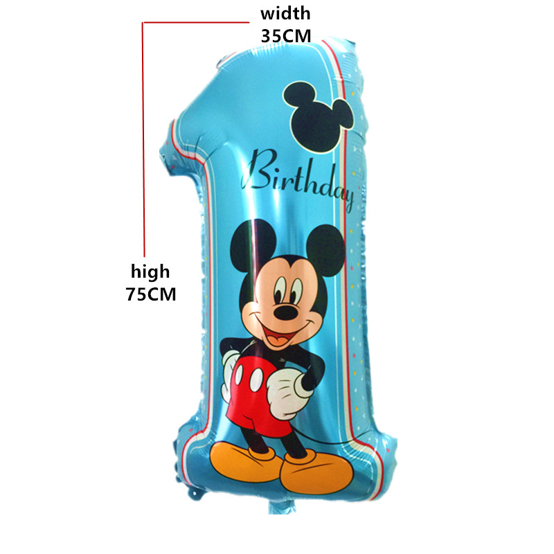 Bong bóng kiếng số 1 Mickey khổng lồ 75cm Bong bóng kiếng số 1 Mickey khổng lồ 75cm