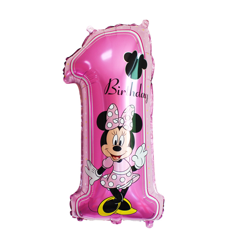 Bong bóng kiếng số 1 Minine khổng lồ 75cm Bong bóng kiếng số 1 Minine khổng lồ 75cm