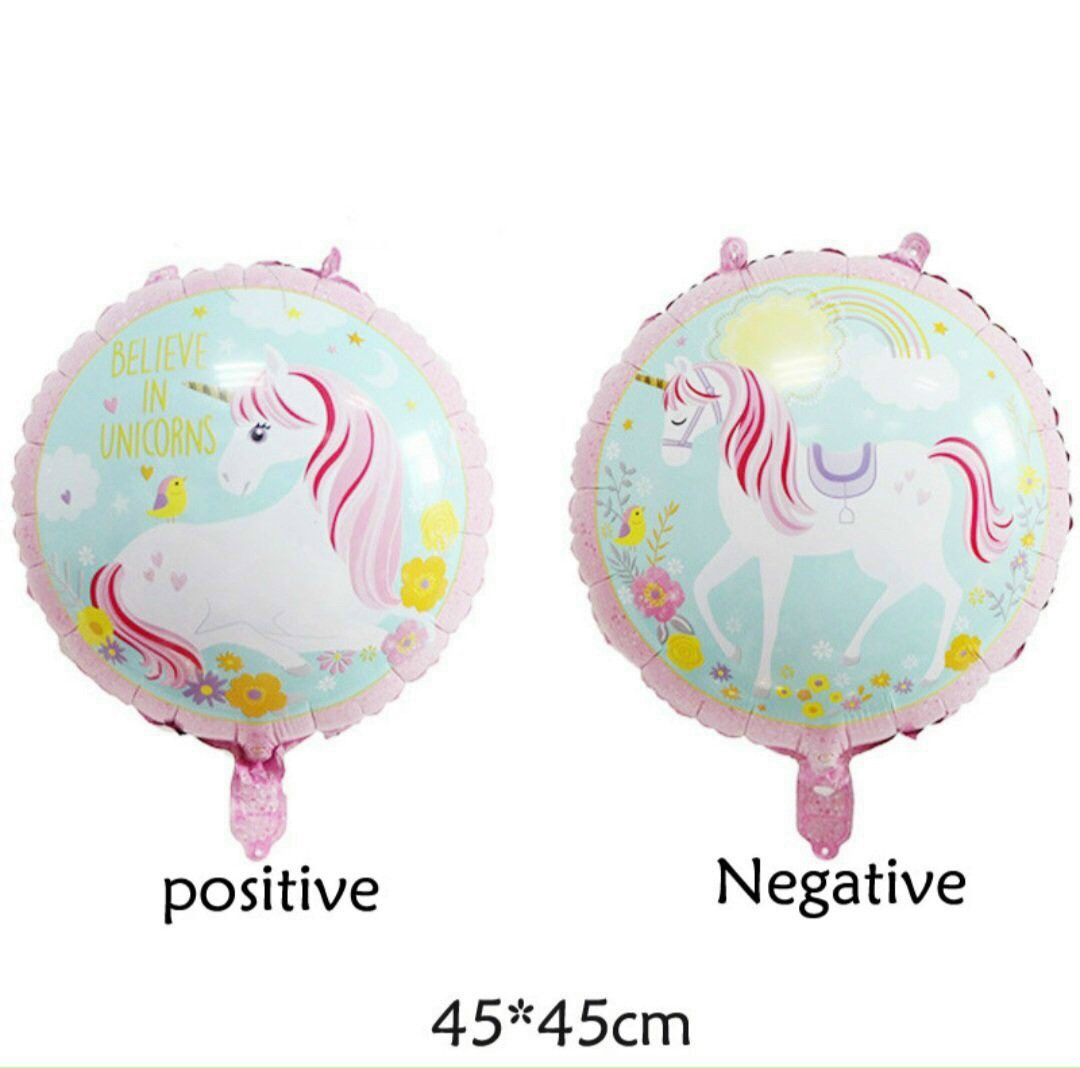 Bong bóng kiếng tròn Unicorn 45cm Bong bóng kiếng tròn Unicorn 45cm