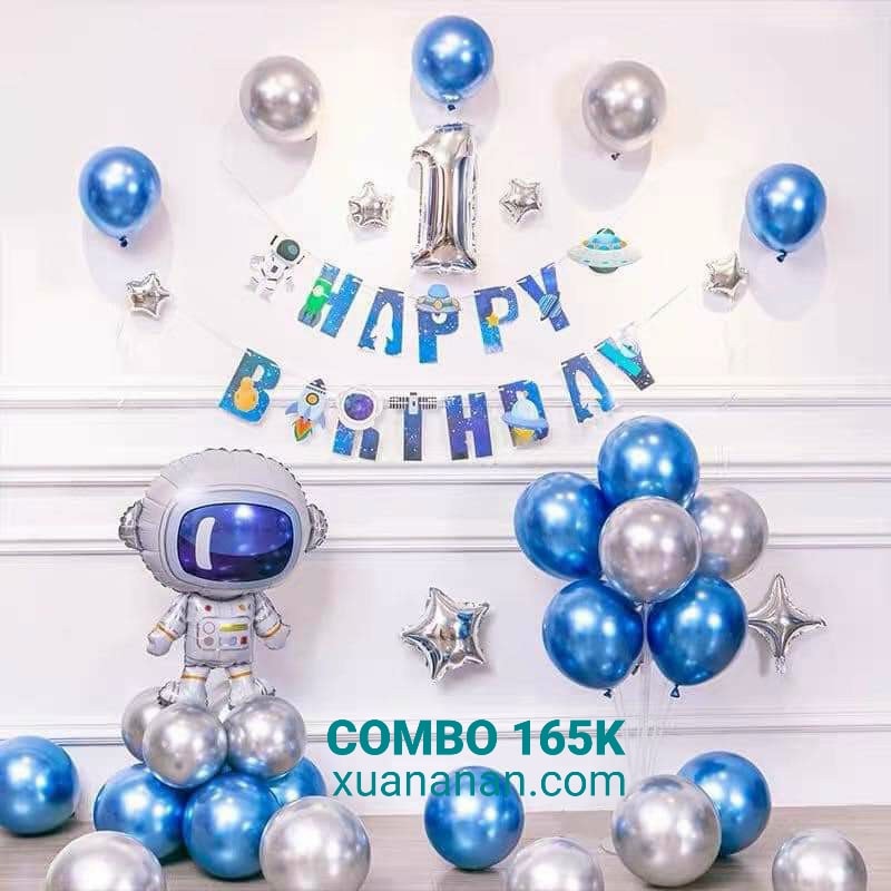 Combo trang trí sinh nhật Phi hành gia 165K