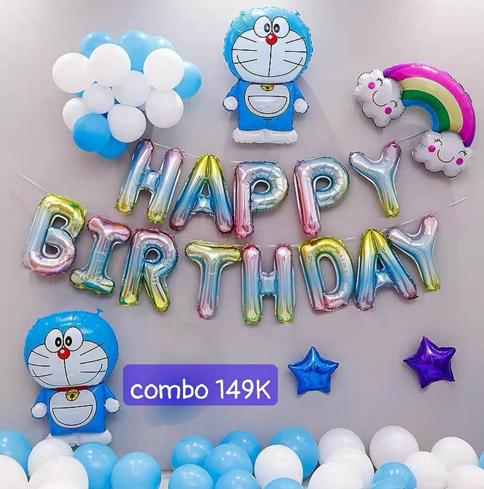 Combo trang trí sinh nhật Doraemon [149K]