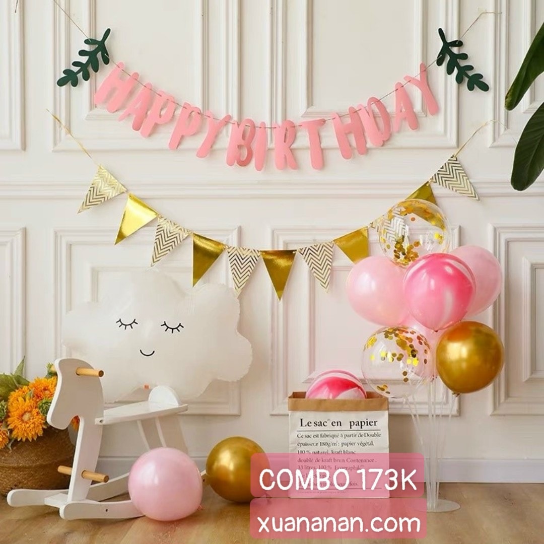 Combo trang trí sinh nhật kiểu HQ [148K]