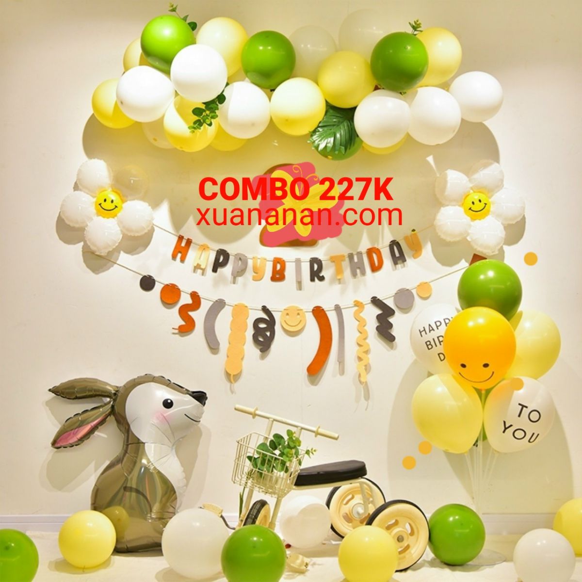 Combo trang trí sinh nhật kiểu HQ [227K]