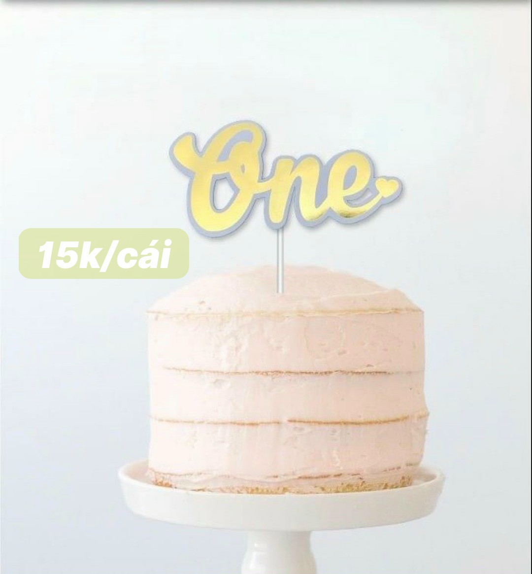 Cake topper chữ One Cake topper chữ One