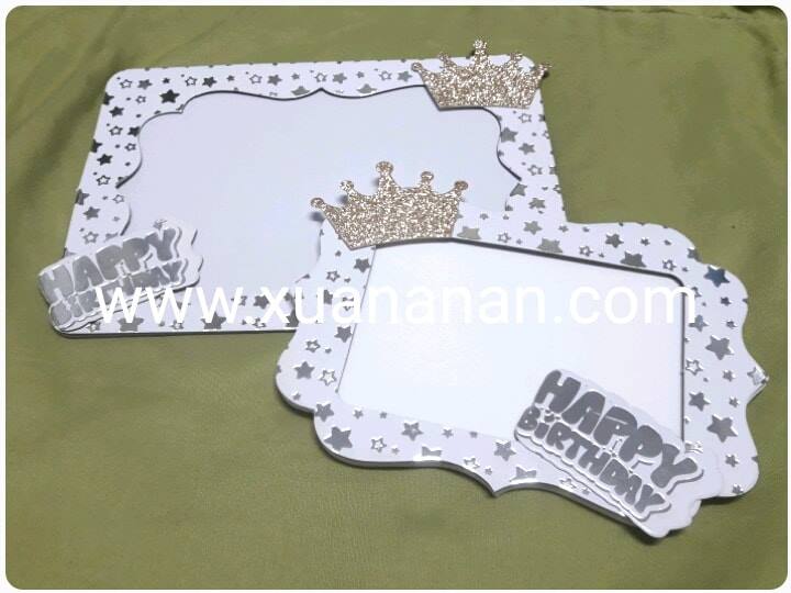 Set 2 khung hình chấm sao ép kim (vàng/bạc) Set 2 khung hình chấm sao ép kim (vàng/bạc)