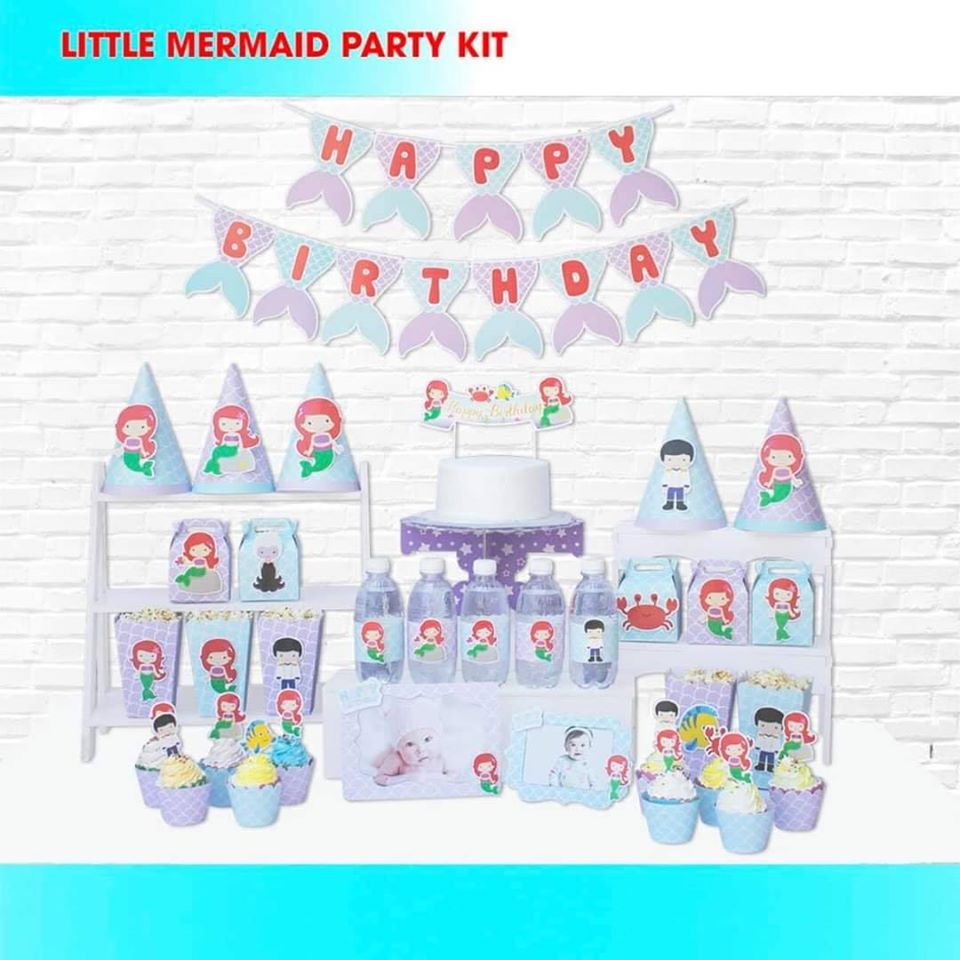 Set trang trí sinh nhật Little Mermaid