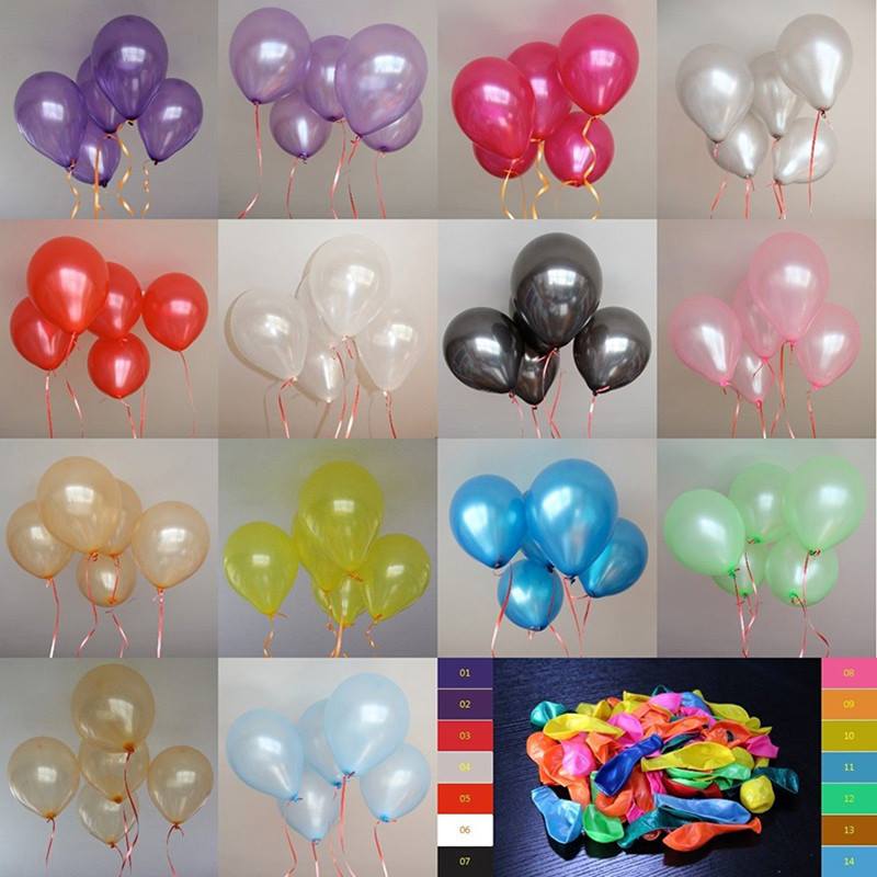 Bịch 50 bong bóng tròn nhũ Thái 25cm (có đủ màu) Bịch 50 bong bóng tròn nhũ Thái 25cm (có đủ màu)